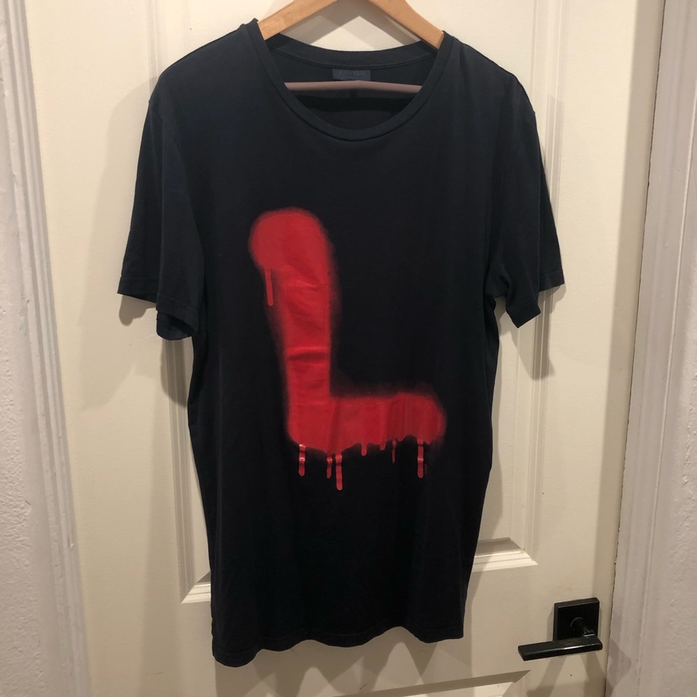LANVIN spray paint graffiti t shirt